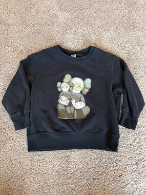 KAWS x Uniqlo black Crewneck Sweatshirt